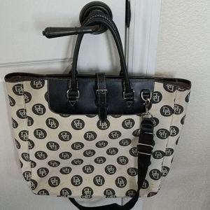 Dooney and Bourke canvas logo tote bag